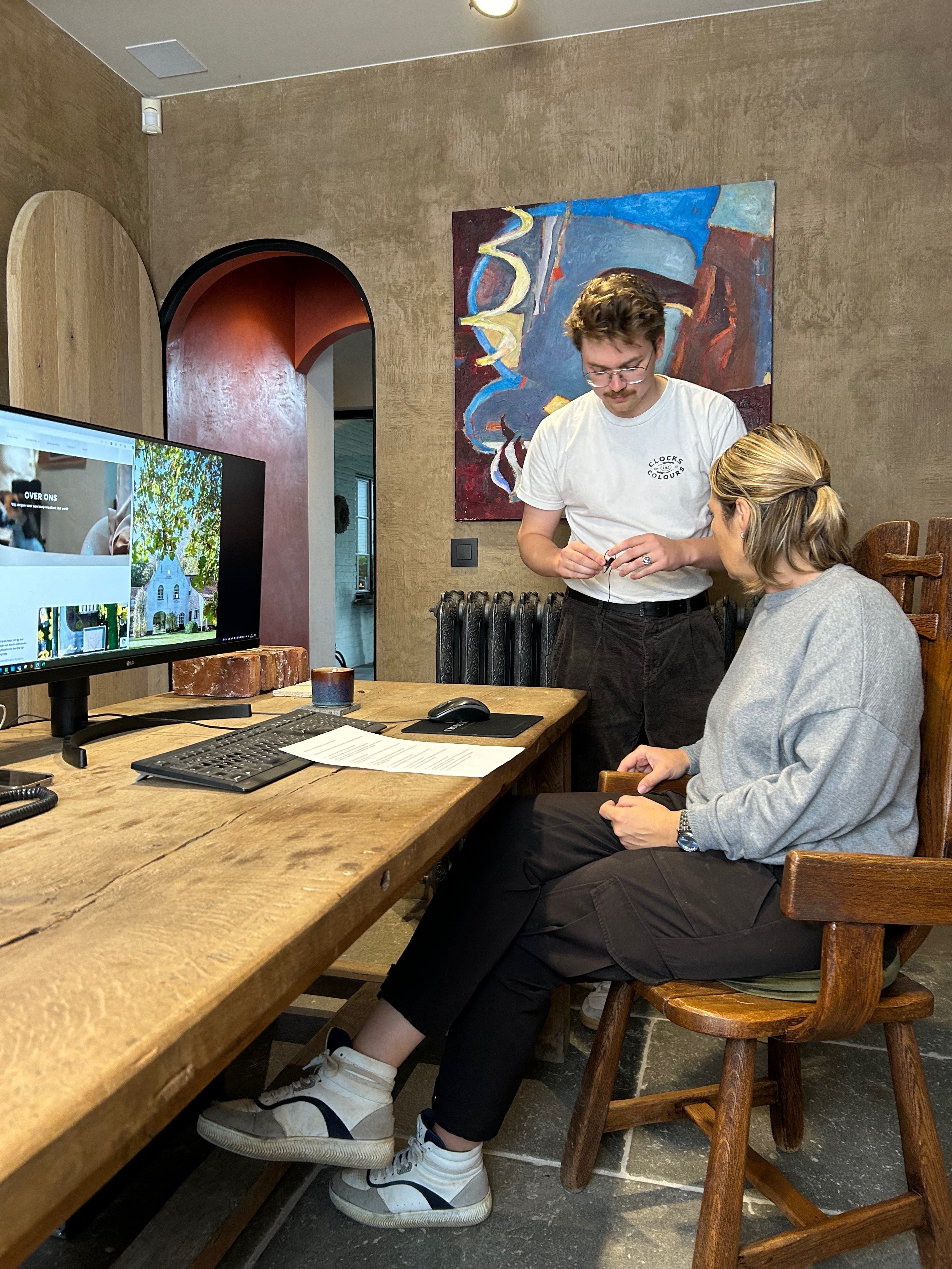 Kunst die werkt: hoe Marieke Vandemoortel het perfecte schilderij vond voor haar kantoor.