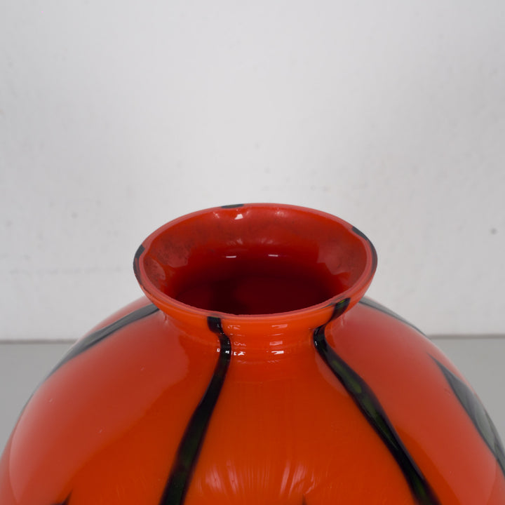 Beautiful Mid-Century Spherical Glass Vase – Kralik Seaweed