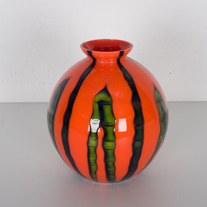 Beautiful Mid-Century Spherical Glass Vase – Kralik Seaweed