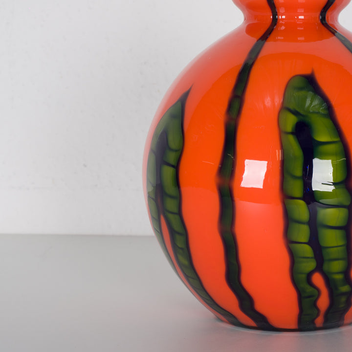 Beautiful Mid-Century Spherical Glass Vase – Kralik Seaweed