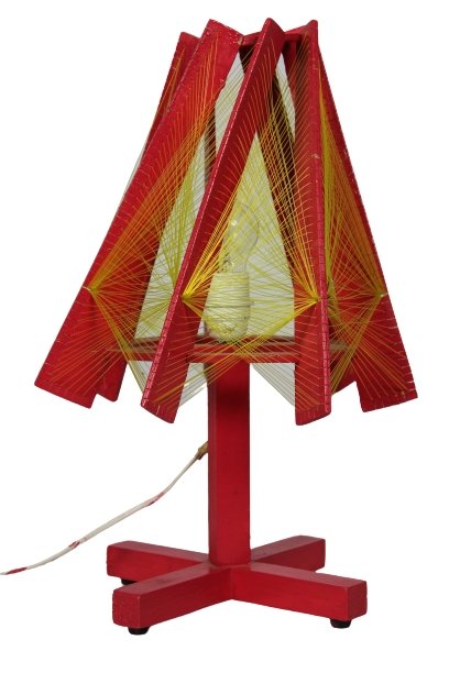 Handgemaakte decoratieve rode lamp - De Tuin Der Kunsten