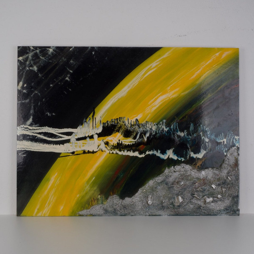 Vintage schilderij met structuur - De Tuin Der Kunsten