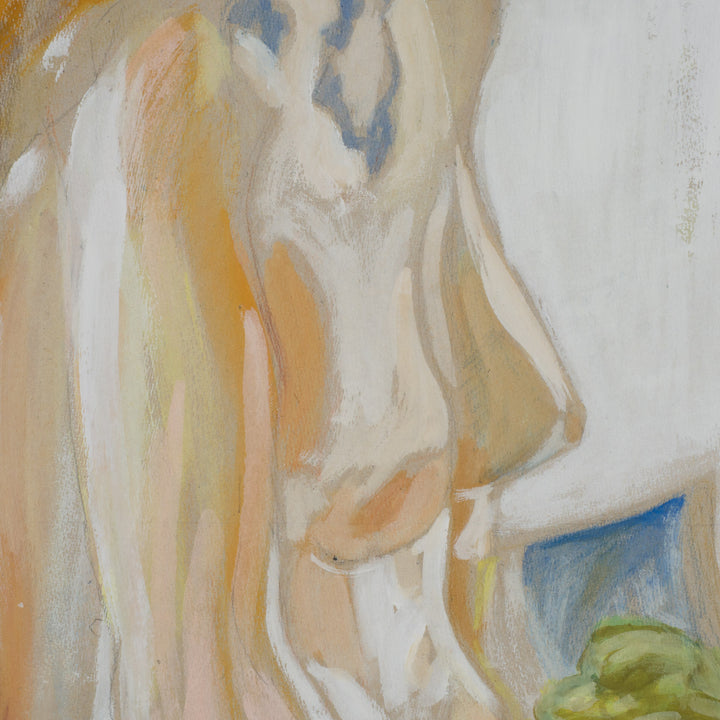 Seated Woman in Pastel Shades – S. Matthijs (1990s)