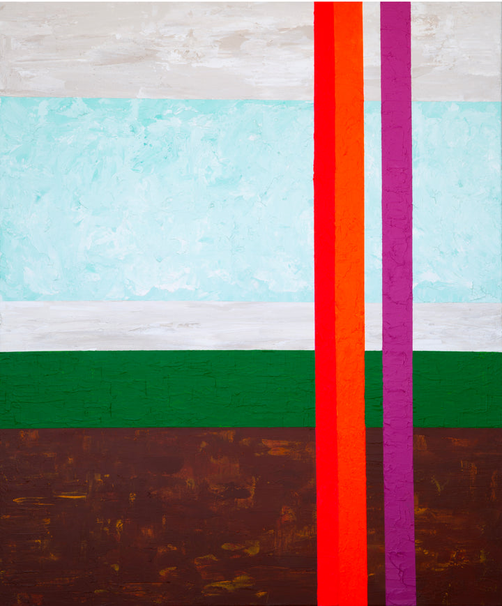 Contemporary painting 'Criss Cross Stripes 1' by Marc Rubenska