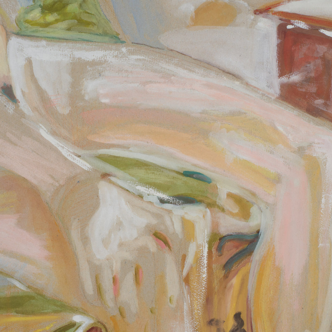 Seated Woman in Pastel Shades – S. Matthijs (1990s)