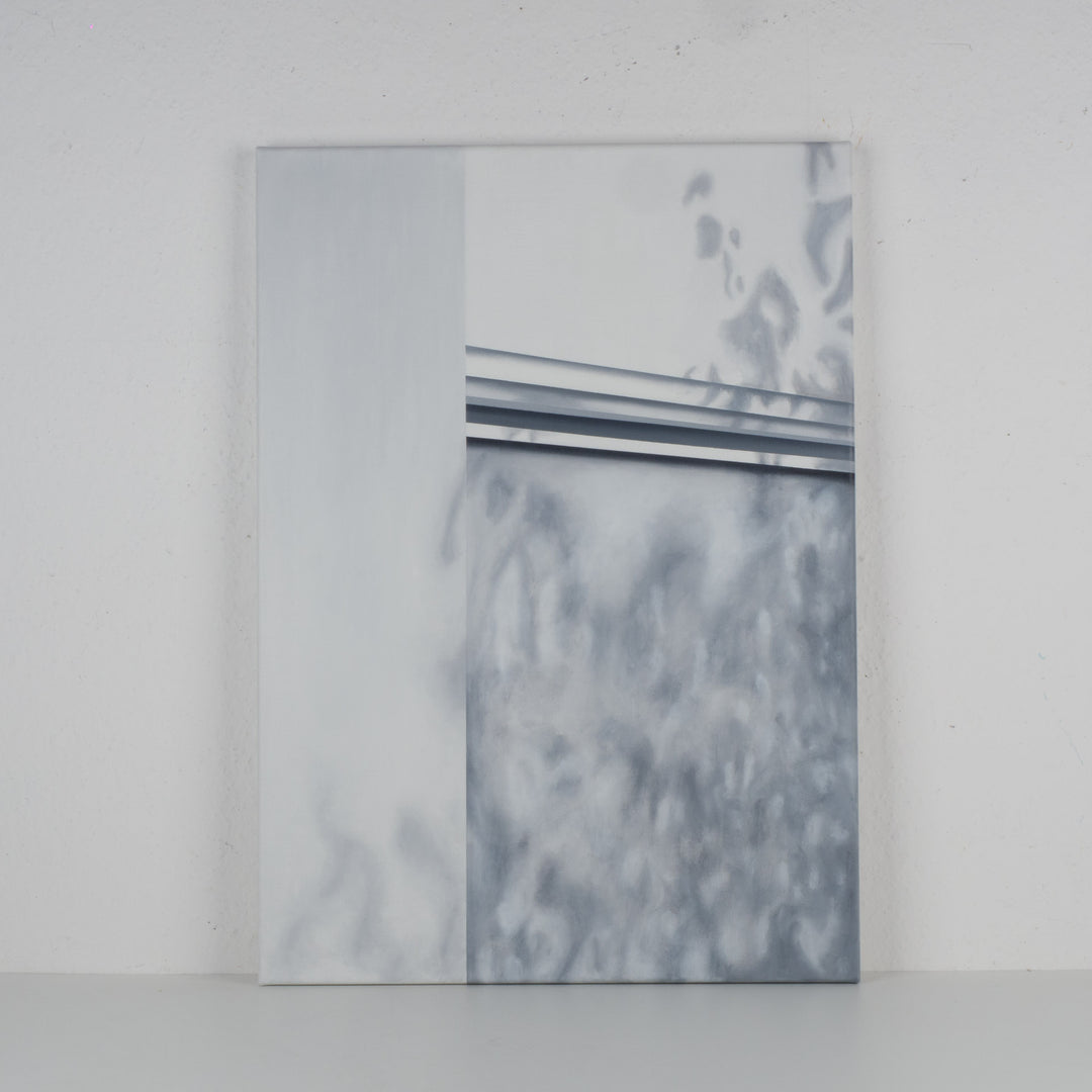 Schilderij “Architectural Silence nr. 12” – Vervagende grenzen tussen binnen en buiten | Monique Coppieters