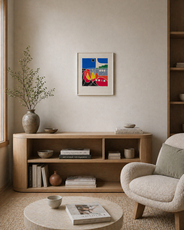 Lithografie 'Compositie in Evenwicht' door Ed Cafmeyer