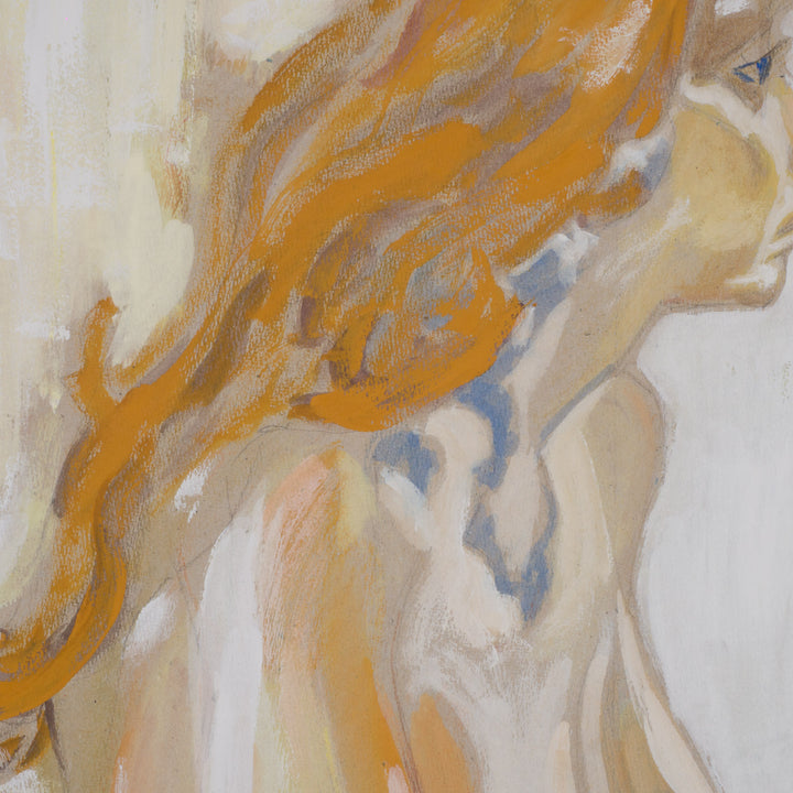 Seated Woman in Pastel Shades – S. Matthijs (1990s)