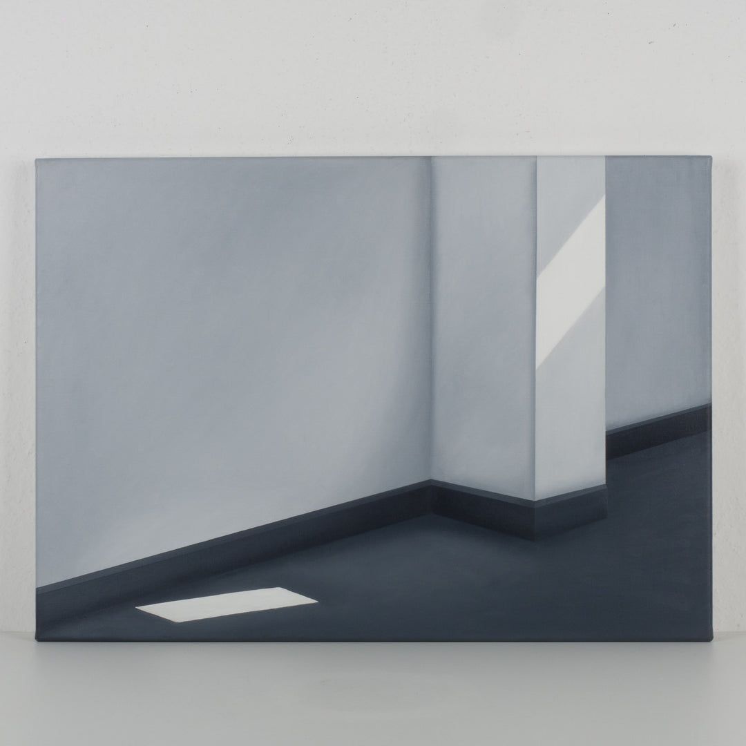 Schilderij 'De stilte van het licht – 70,5x50,5cm - eenvoud die ruimte laat ademen' door Monique Coppieters