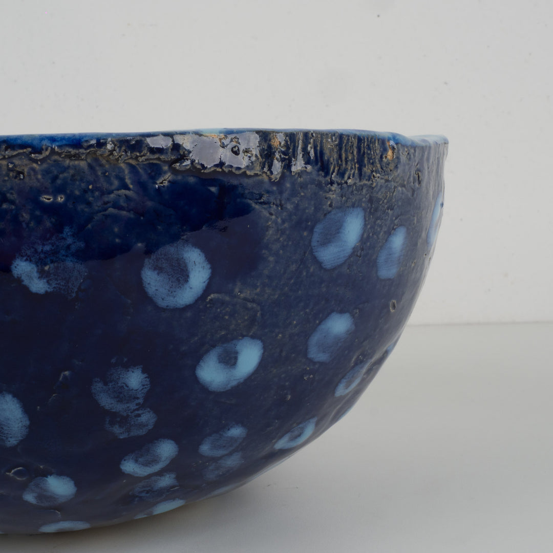 Diepblauwe Handgemaakte Keramische Schaal – Jan Deceuninck | Uniek Atelierstuk