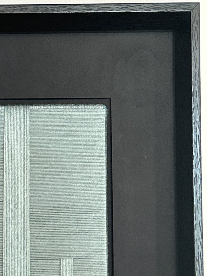 Atelier S – Geometrisch textielreliëf in mintgroen  – 38 x 38 x 4 cm
