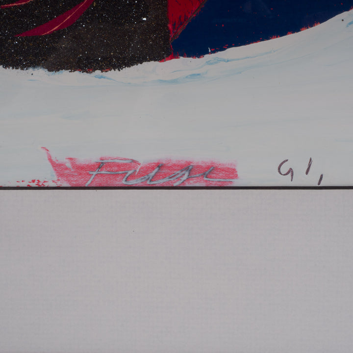 Compositie in Spanning – abstract schilderij in gemengde techniek (1991)