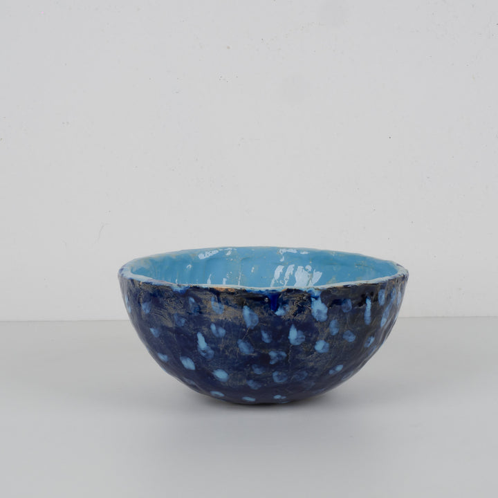 Diepblauwe Handgemaakte Keramische Schaal – Jan Deceuninck | Uniek Atelierstuk