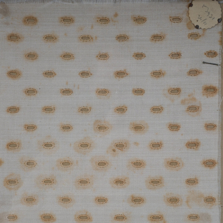 Ingekaderd ontwerp voor stoffendesign – wit, beige en blauw – 40x40x1,5 cm