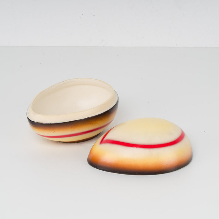 Keramisch dekselpotje BIHL – Tschechoslovakia – 16 x 11 x 10 cm