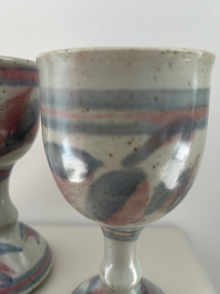 Set van 2 Vintage Beaufort Pottery Bekers Australië – 9x9x19,5cm