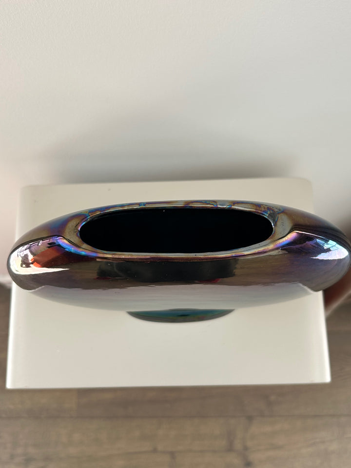 Vaas smal paars klein – iriserende regenboogglans / 23 x 4 x 22 cm
