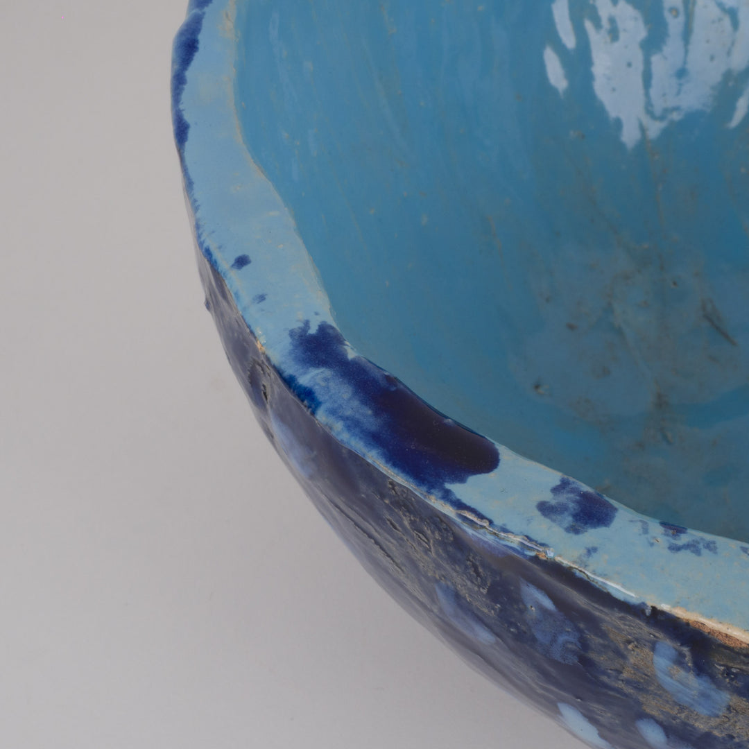 Diepblauwe Handgemaakte Keramische Schaal – Jan Deceuninck | Uniek Atelierstuk