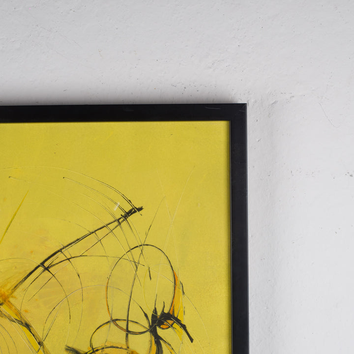 Abstract schilderij in geel – H. De Craene