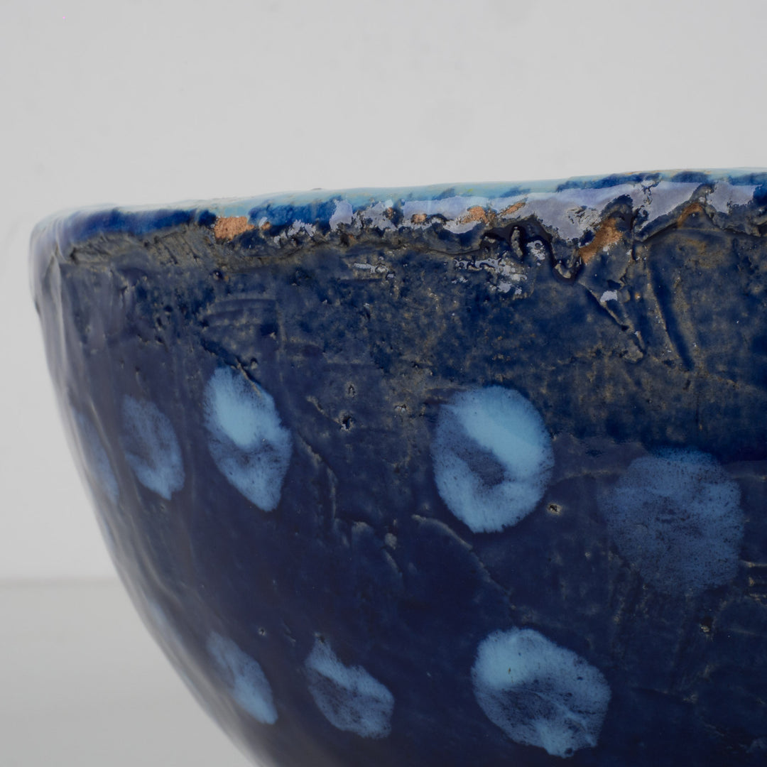 Diepblauwe Handgemaakte Keramische Schaal – Jan Deceuninck | Uniek Atelierstuk