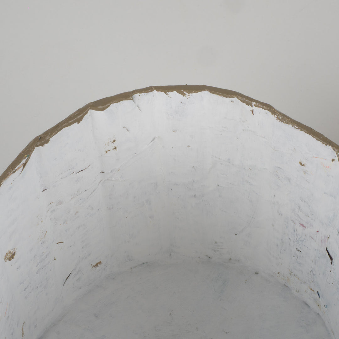 Handgemaakt dekselpotje in papier-maché met hart – Beige & Greige – Sociale creatie