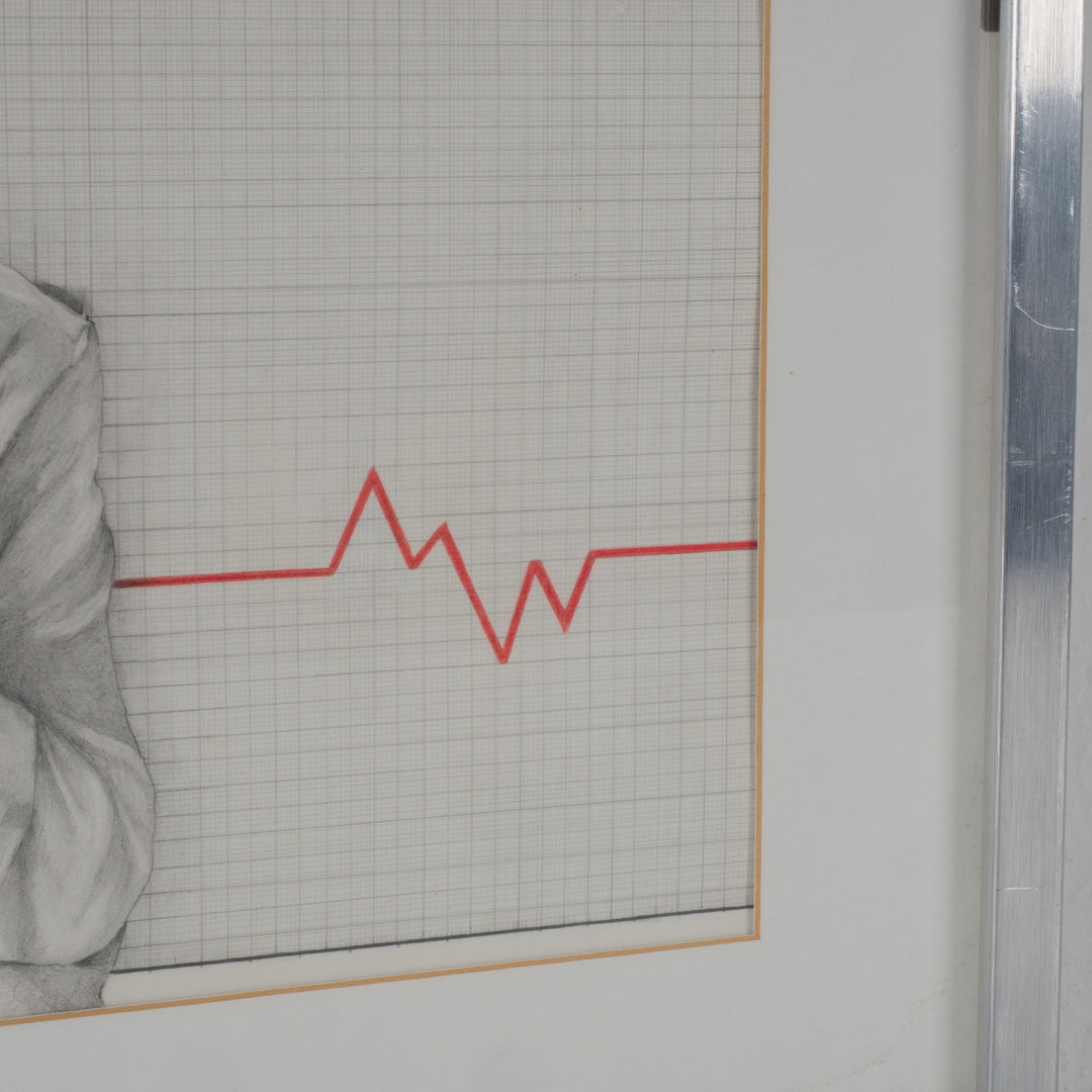 Modern drawing of a thinking man
