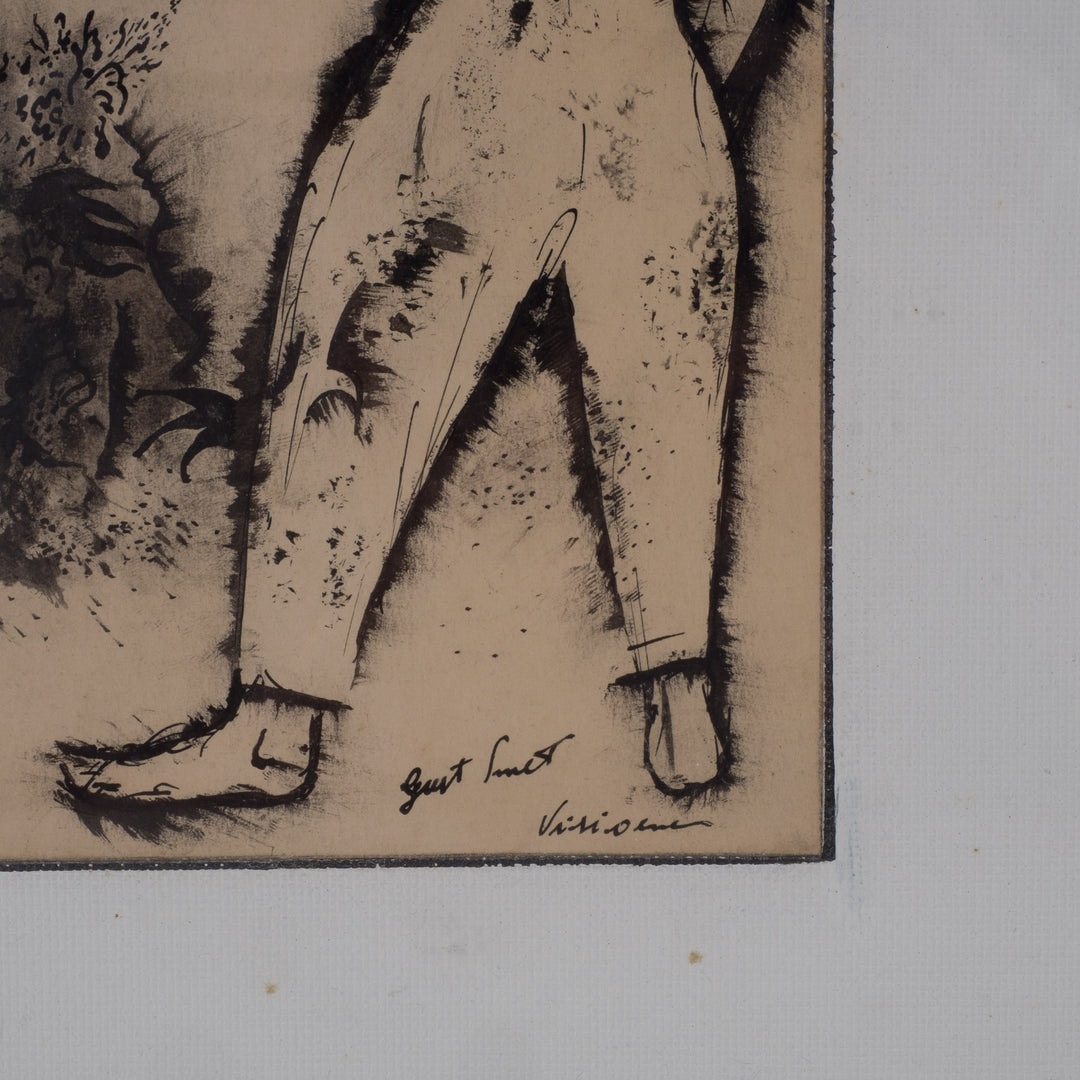 Gust Smet – “Visioenen” – originele tekening, gesigneerd