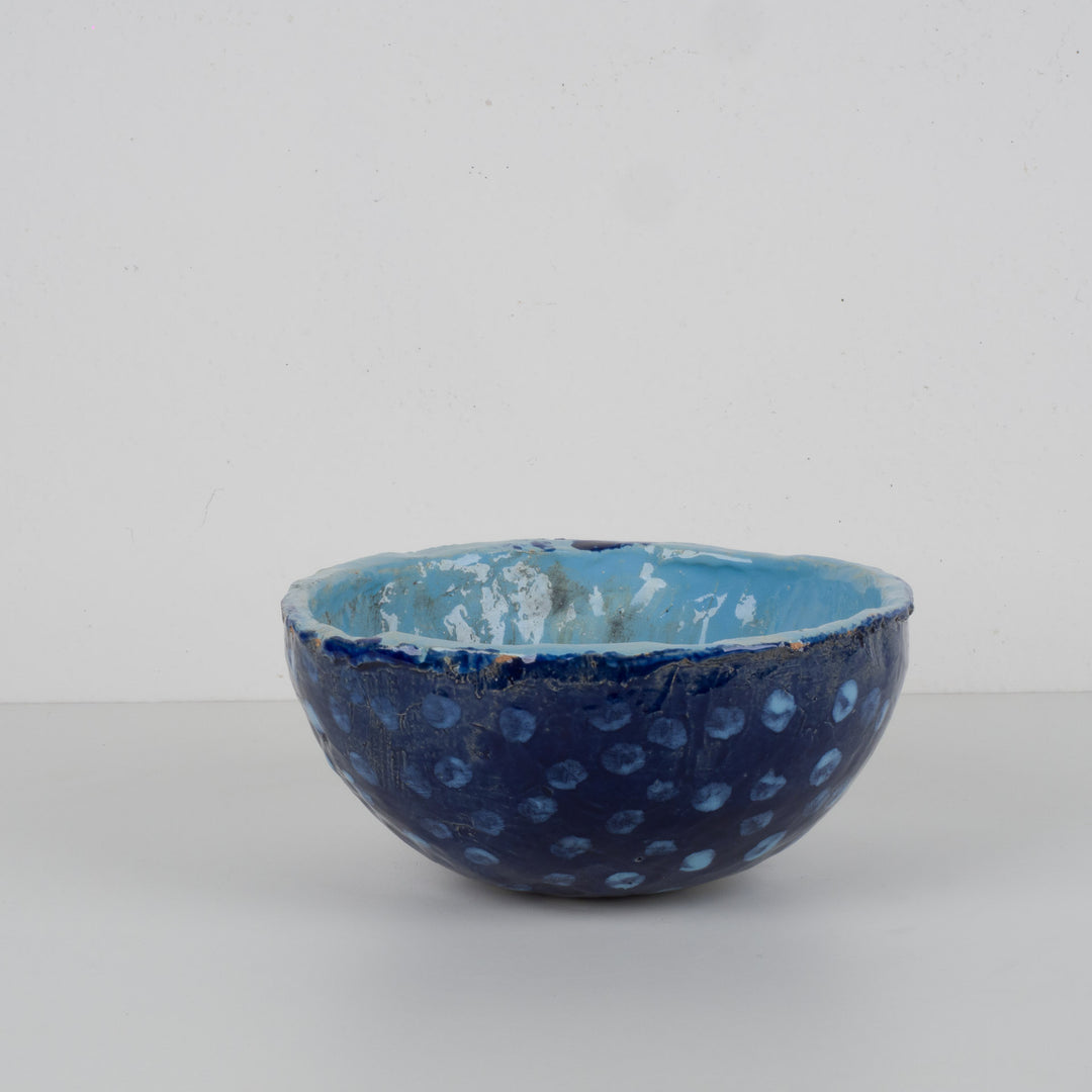 Diepblauwe Handgemaakte Keramische Schaal – Jan Deceuninck | Uniek Atelierstuk