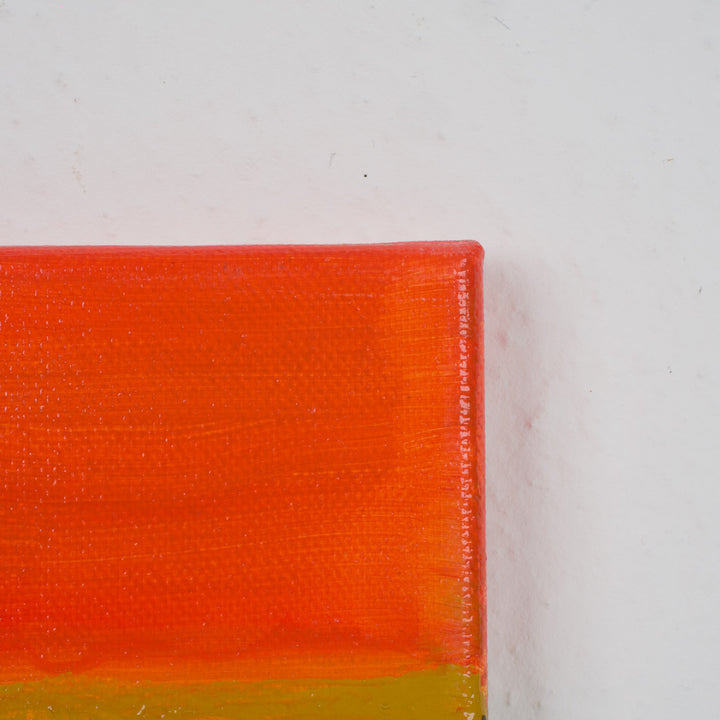 JP Terryn – Schilderij abstracte compositie in kleurbanen (18 x 24 x 1,5 cm)