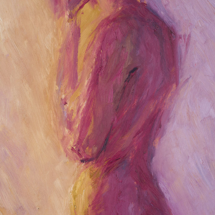 Figuratief schilderij naakt op paneel – Brita