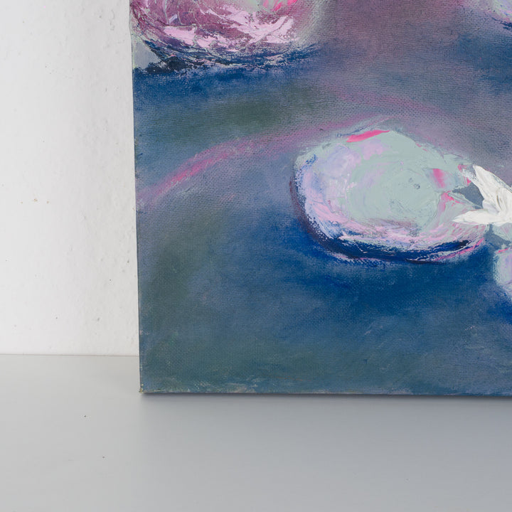 Schilderij met waterlelies – poëtisch en dromerig tafereel (50,5 × 50,5 cm)