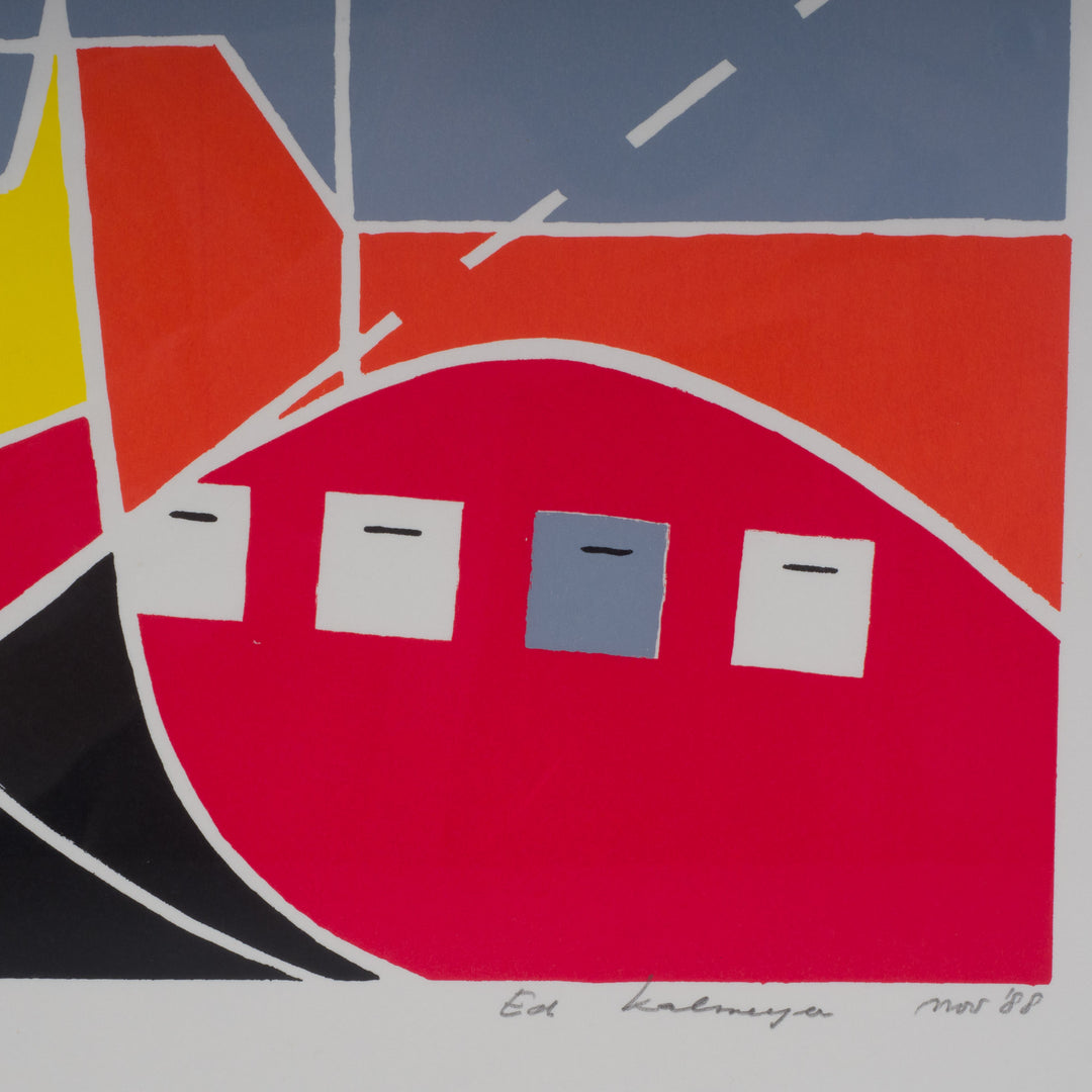 Lithografie 'Compositie in Evenwicht' door Ed Cafmeyer