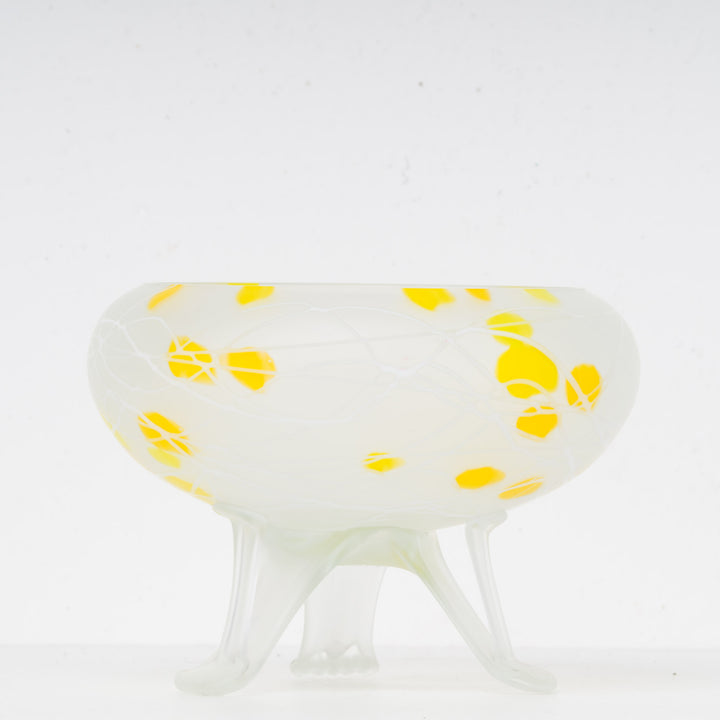 Elegant glass bowl on 3 legs – artistic and unique