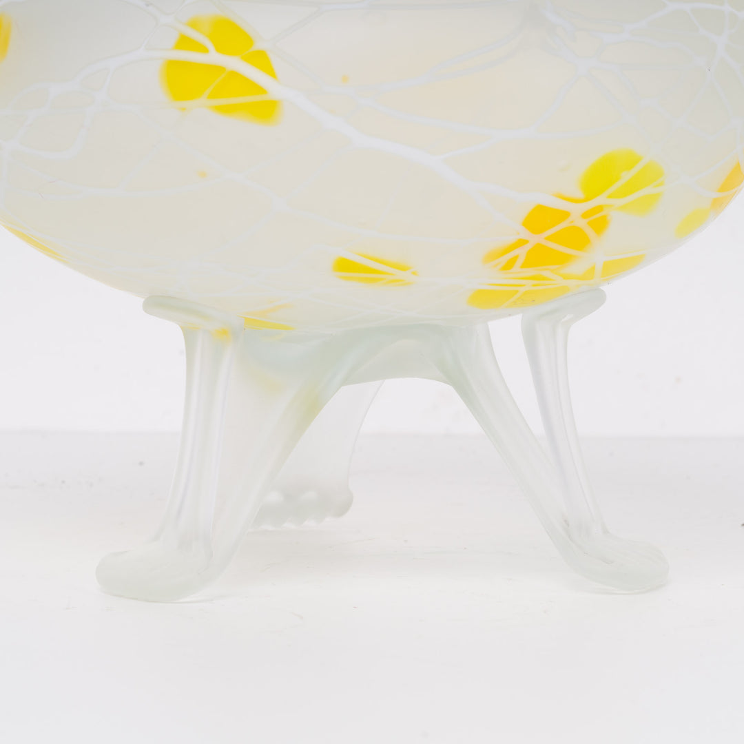 Elegant glass bowl on 3 legs – artistic and unique