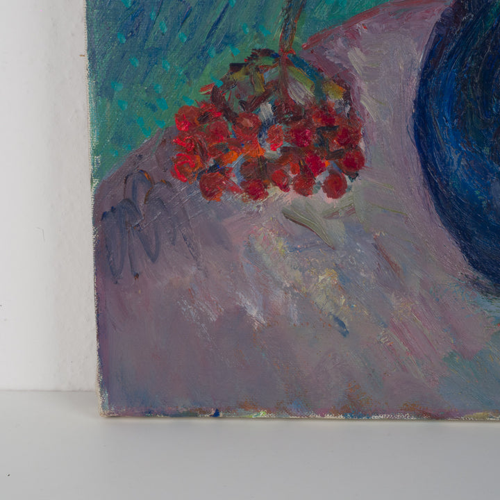 Bloemenschilderij 1959 – Gesigneerd E.E.R. – 40 x 50 x 2 cm