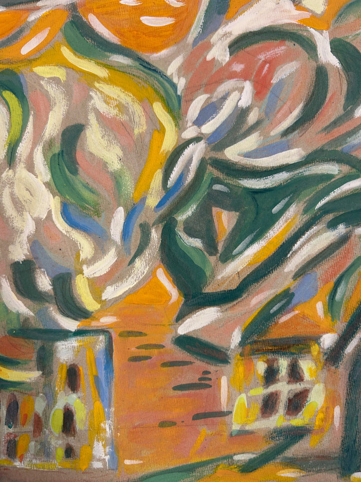Schilderij 'Landschap in Beweging' door S. Matthijs
