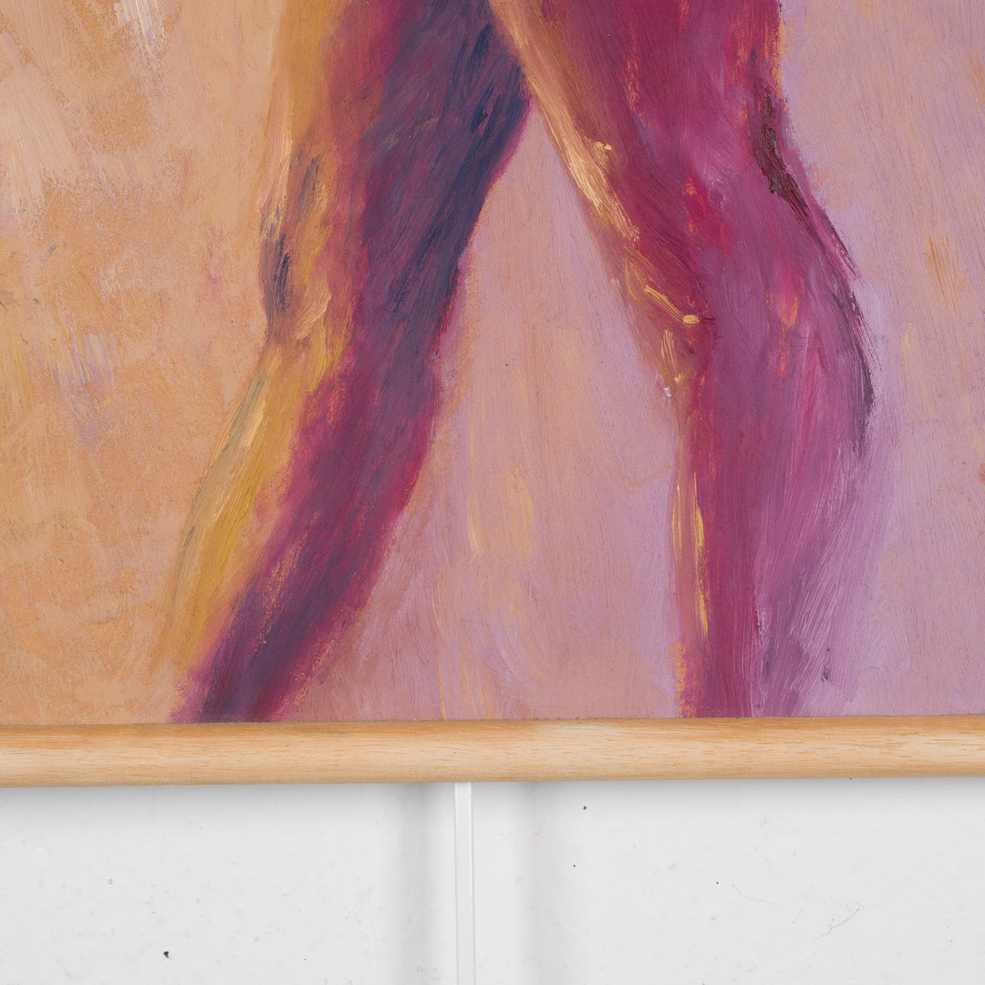 Figuratief schilderij naakt op paneel – Brita