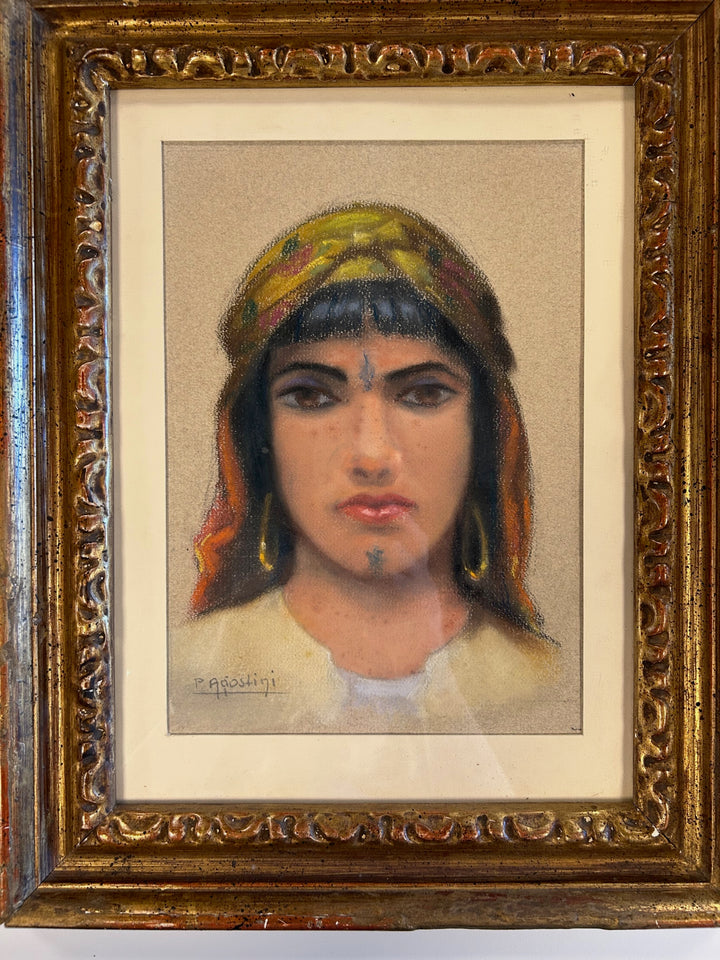 Oriëntaalse Dame – P. Agiostini / 32x40x3,5cm