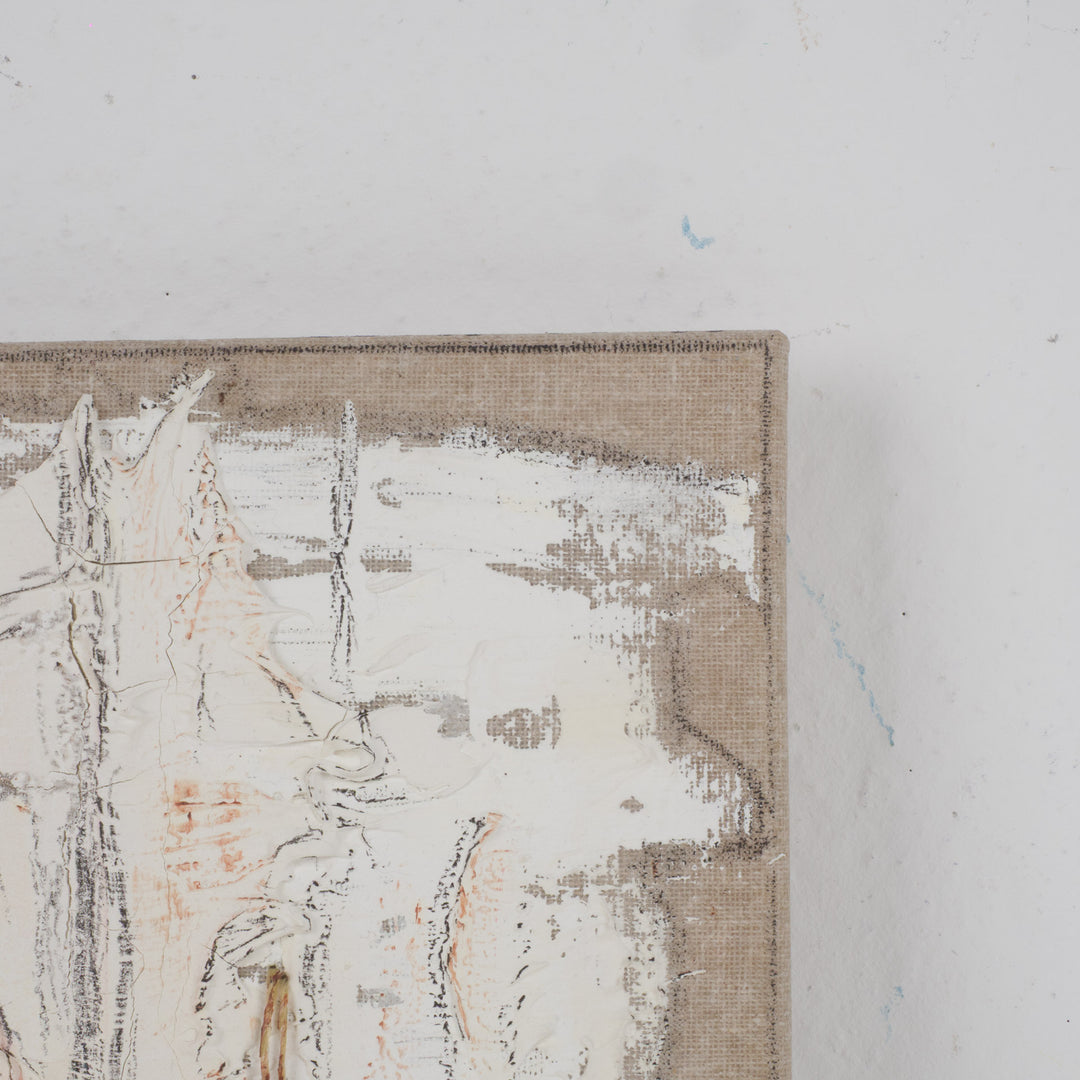 Painting structures in beige &amp; terracotta – Linda Hosten (Oostende)