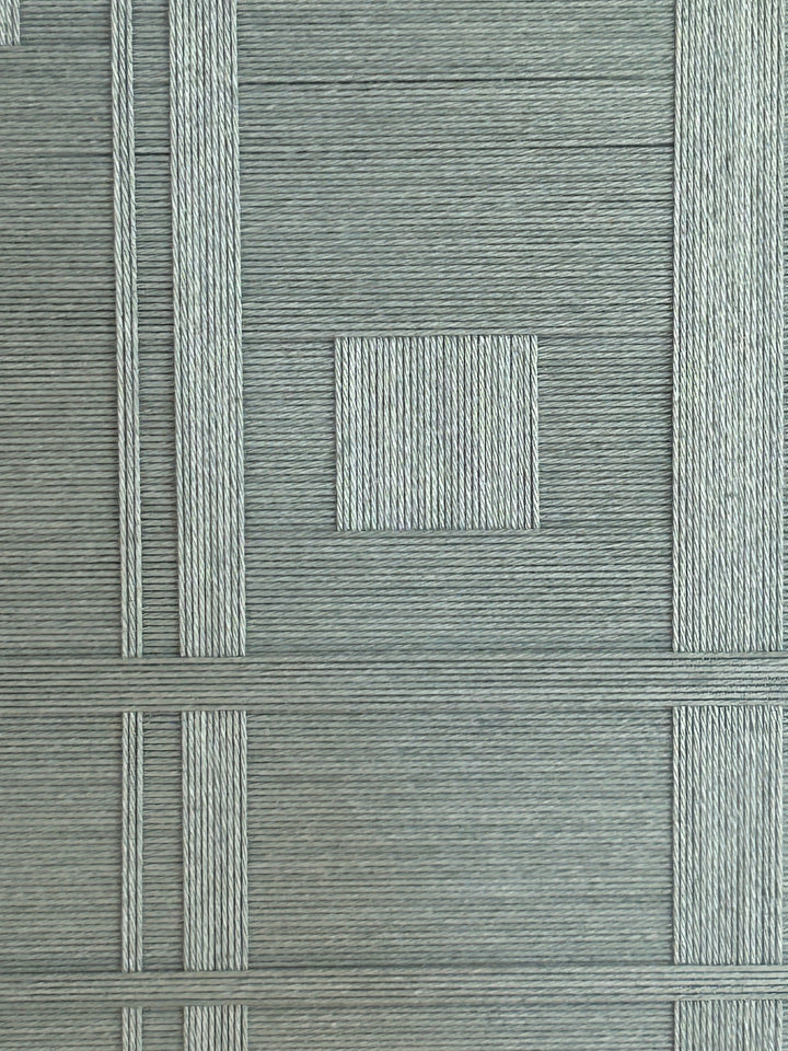 Atelier S – Geometrisch textielreliëf in mintgroen  – 38 x 38 x 4 cm