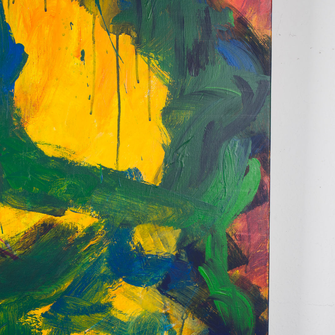 Colorful abstract painting – 100 x 100 cm – Unique and expressive