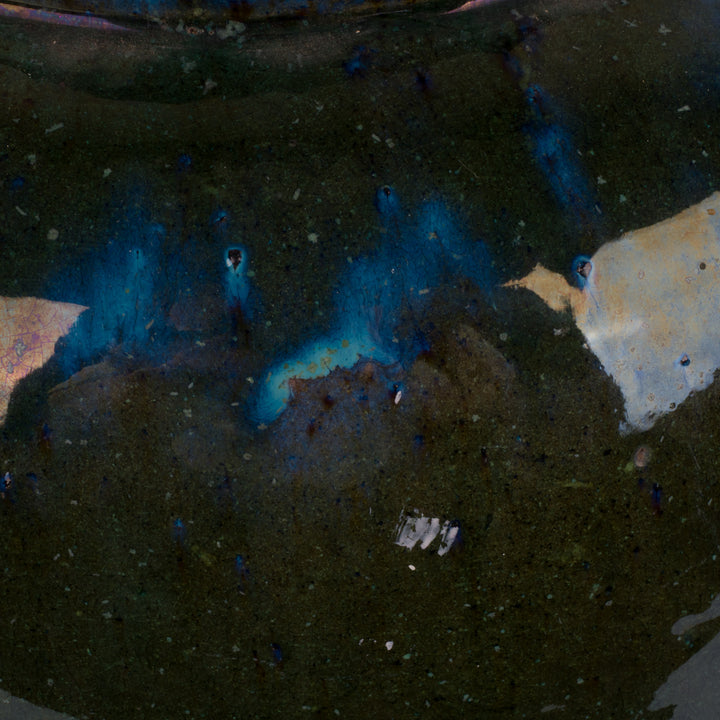 Large glazed green terracotta pot – 29 × 29 × 34 cm