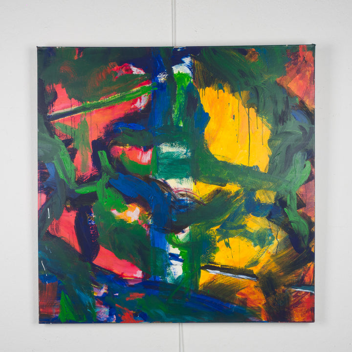 Colorful abstract painting – 100 x 100 cm – Unique and expressive