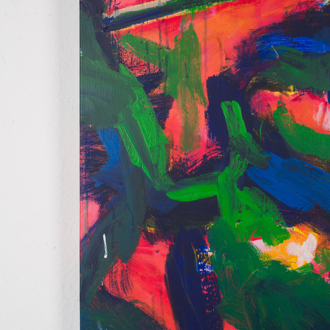 Colorful abstract painting – 100 x 100 cm – Unique and expressive