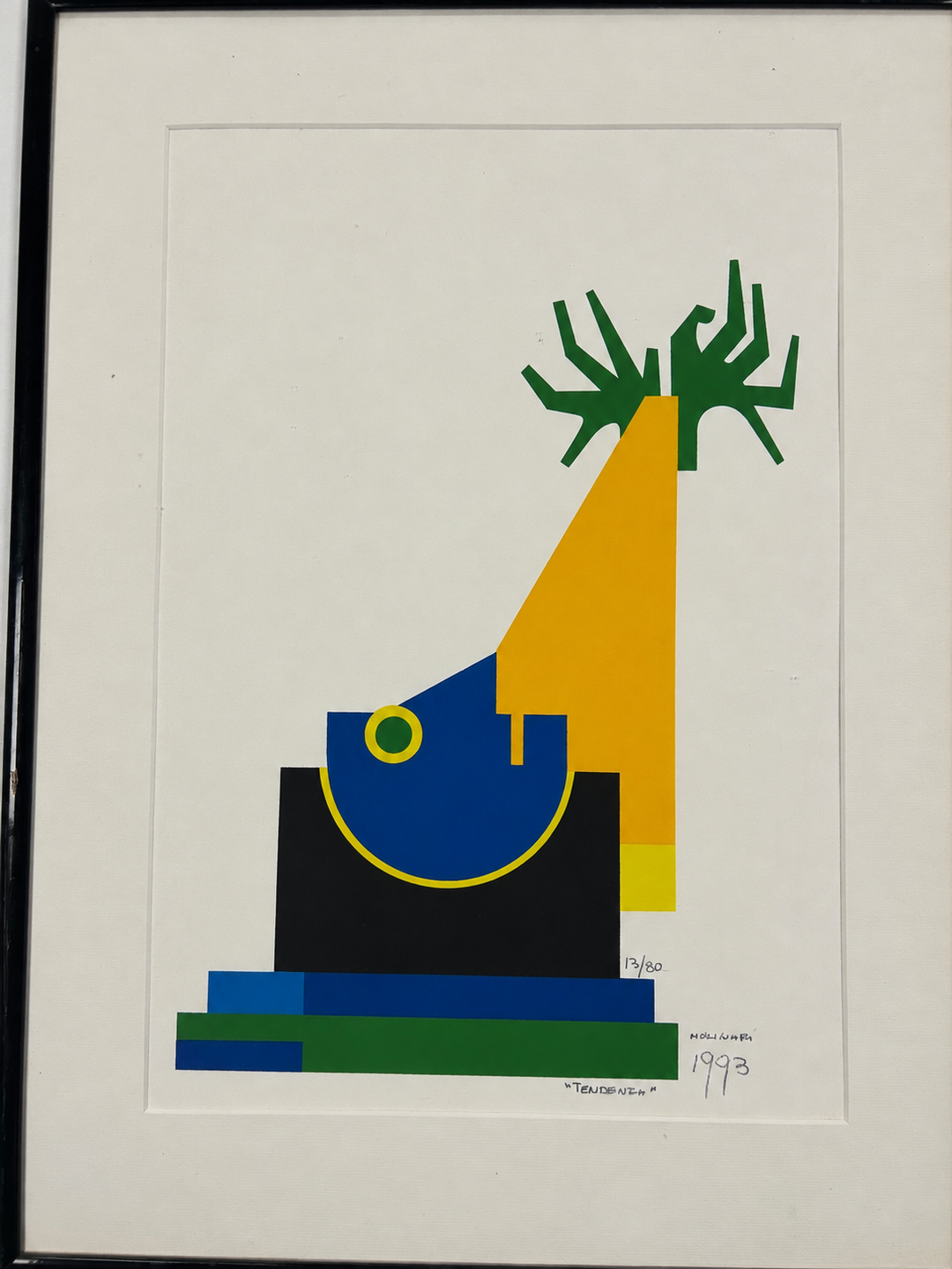Guido Molinari –  seriegrafie “Tendenza” – 1993 – nr. 13/80 – 49 x 65 x 1,5 cm
