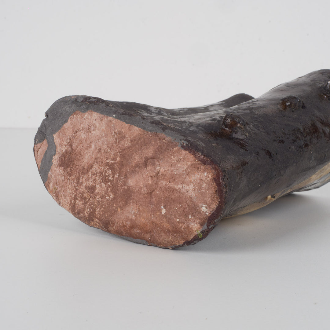 Handgemaakt keramisch potje in bruin – 10,5 x 8 x 15,5 cm