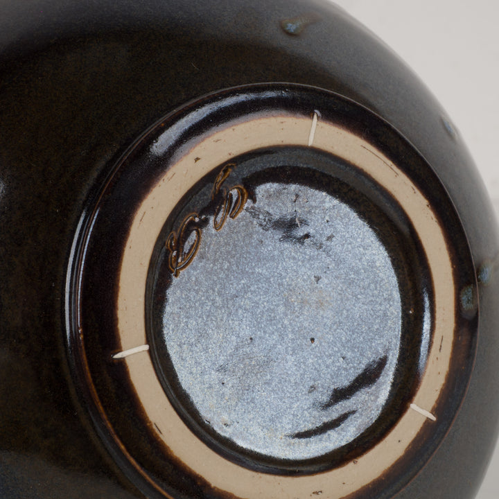 Handgemaakt Vintage Druiperglazuur Vaasje – Gesigneerd