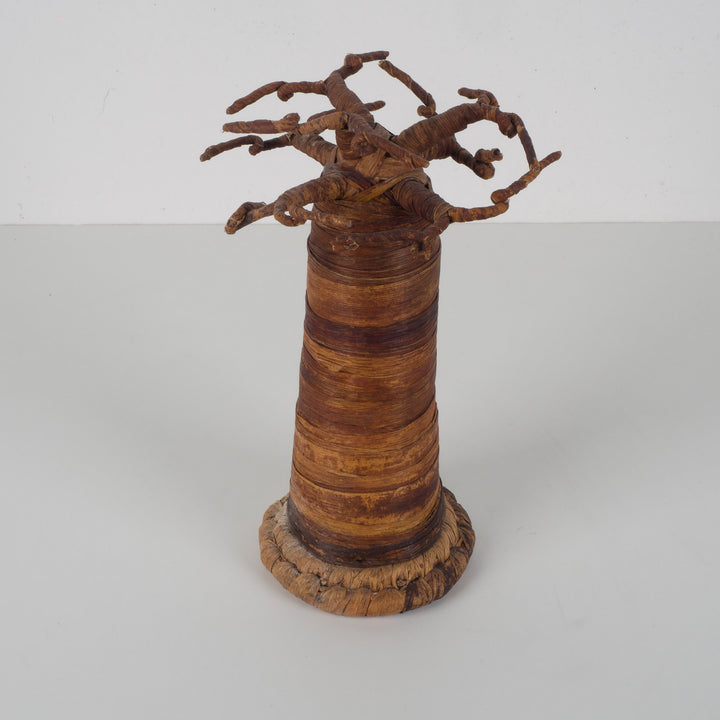 Decoratieve Baobabboom – Sculpturaal natuurobject – 18 x 18 x 27 cm