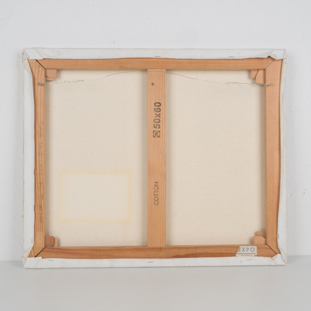 Abstract figuratief schilderij – sociaal atelier – 60 x 50 x 2 cm