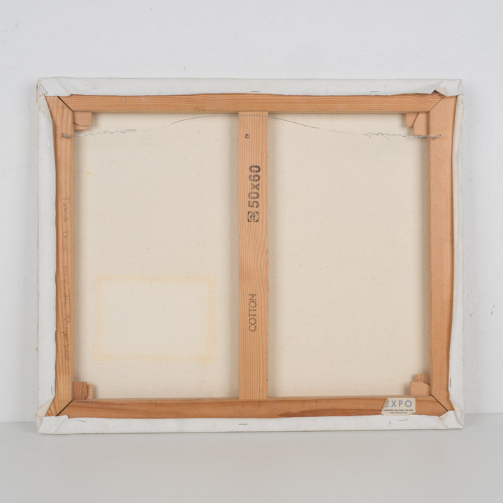 Abstract figuratief schilderij – sociaal atelier – 60 x 50 x 2 cm